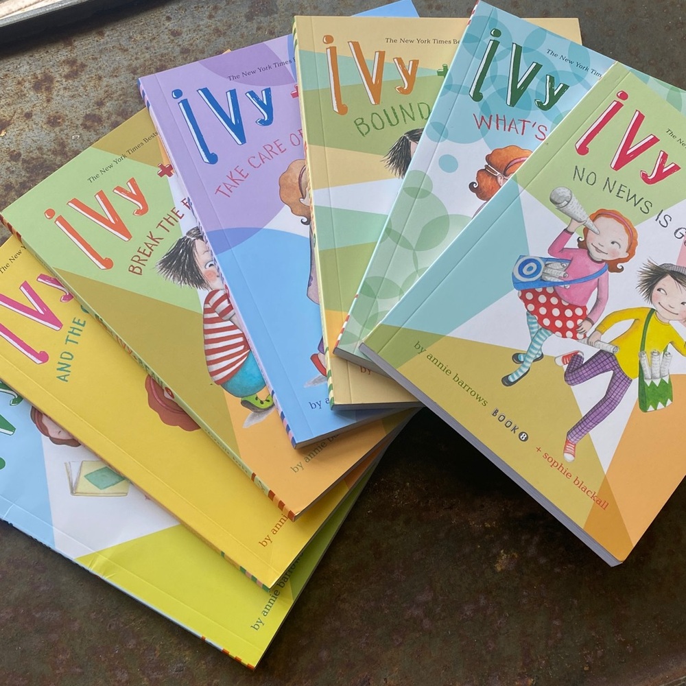 Ivy + Bean Series Children's Paperback Book Set - Lot of Seven (1-5, 7, & 8)